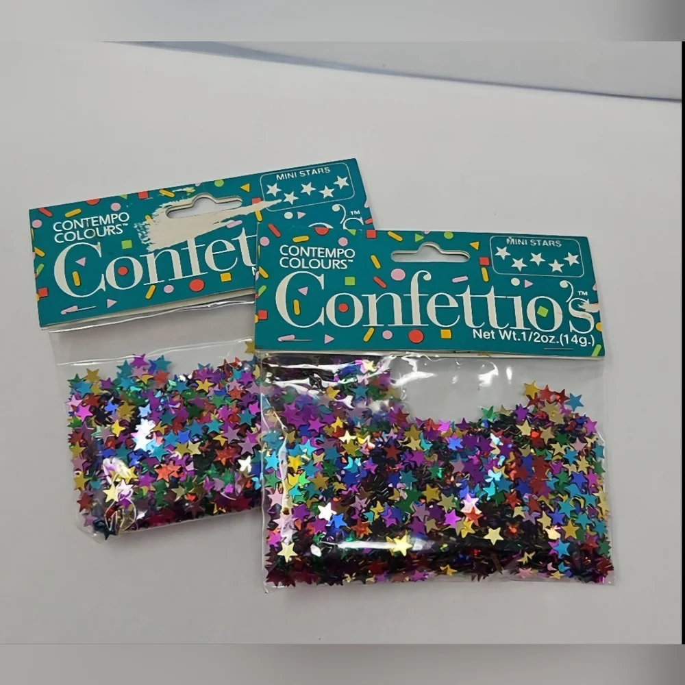 2 Packs of Confettios Multi-Color Mini Stars